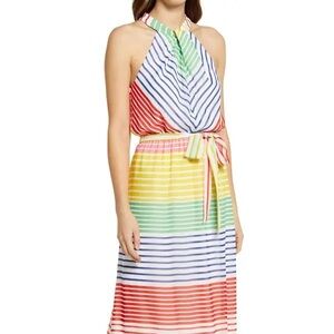 Julia Jordan Striped Maxi Dress